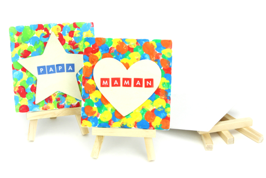 cuadro pintura huella día de las madres - Actividades manuales de pintura: creaciones para todas las edades y todos los deseos - 10doigts.fr