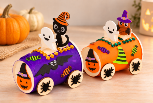 Halloween Ghost Train Craft for Children - Halloween Crafts - 10doigts.fr
