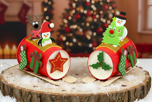 Christmas sleigh with a paper cup - Christmas Craft Activities - 10doigts.fr - 2