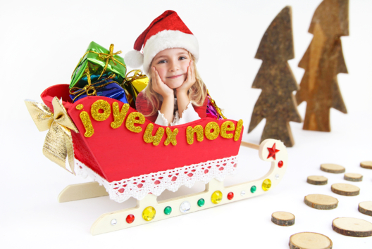 Customizable Christmas Sleigh with a Photo - 1 - Christmas Crafts - 10doigts.com - Christmas Crafts - 10doigts.fr