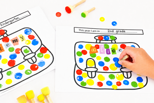 Printed Backpack Model Painting - Craft Activities Painting: Creations for All Ages and All Desires - 10doigts.fr - 2