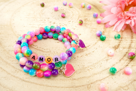 tutorial pulsera arcoíris - Manualidades día de la madre - 10doigts.fr