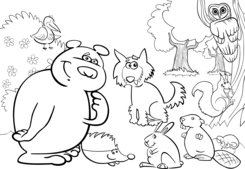 Forest animals 1 - Coloriages - 10doigts.fr