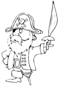 Pirate 01 - Coloriages - 10doigts.fr
