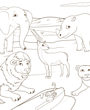 Savannah-animals3 - 10doigts.fr