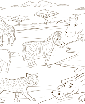 Savannah-animals4 - 10doigts.fr