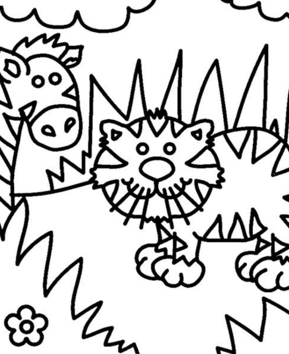 Zebra and tiger 01 - 10doigts.fr