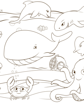 Sea animals 2 - 10doigts.fr