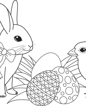 Rabbit and chick 01 - 10doigts.fr