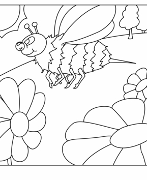 Flowers and Bee 02 - 10doigts.fr