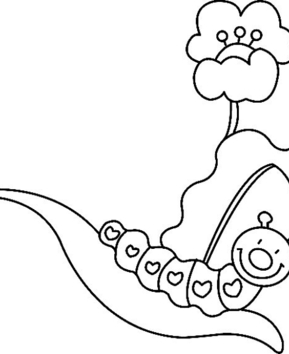 Flowers and Caterpillar 02 - 10doigts.fr