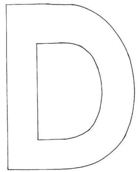 Uppercase D - 10doigts.fr