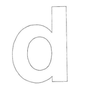 lowercase d - 10doigts.fr