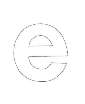 lowercase e - 10doigts.fr