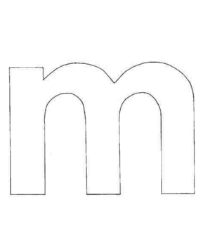 lowercase m - 10doigts.fr