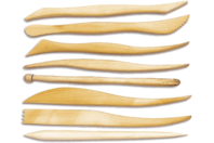 Set de 8 grandes Estecas de madera, formas surtidas - Herramientas de Modelado - 10doigts.fr