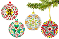Bolas de Navidad Mandala a colorir - Kits creativos de Navidad para los niños - 10doigts.fr