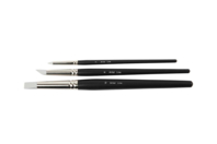 3 silicone tip brushes - Brushes and brushes for acrylic painting - 10doigts.fr