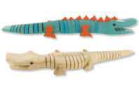 Natural Wooden Crocodile - 0 - Wooden Animals - 10doigts.com - Wooden Animals - 10doigts.fr