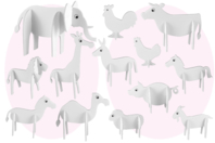 Animales de cartón espuma, para decorar y ensamblar - Maquetas en papel - 10doigts.fr