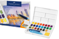 Estuche de acuarelas Faber-Castell 24 pastillas - Colores acuarela - 10doigts.fr