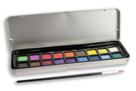Caja de acuarelas + pincel - Pintura acuarela - 10doigts.fr