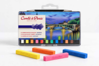 Box of 12 Colour Squares - Conté Paris - Fine Arts Pastels - 10doigts.fr