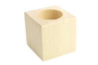 Wooden Cubic Candle Holder - 1 - Wood Candle Holders - 10doigts.com - Wood Candle Holders - 10doigts.fr