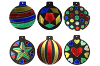 Metallic Card Kit Christmas Baubles - 6 Baubles - 1 - Christmas Creative Kits for Children - 10doigts.com - Christmas Creative Kits for Children - 10doigts.fr