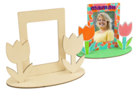 marco de madera flores mamá - Marcos de fotos de madera - 10doigts.fr