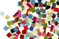 Cuadrados mosaicos en film plástico - bolsa de 250 gr - Mosaicos de papel, espuma - 10doigts.fr