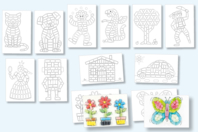 Cartes à décorer avec des flocons de maïs - Magic maize - 10doigts.fr