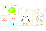 Punchable Animal Cards - 10 Cards - 1 - Scratch and Punch Cards - 10doigts.com - Scratch and Punch Cards - 10doigts.fr