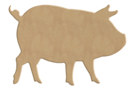 Decorative Wooden Pig - 1 - Wooden Animals - 10doigts.com - Wooden Animals - 10doigts.fr