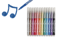 Glitter Markers - 12 Colors - 1 - Fancy Markers - 10doigts.com - Fancy Markers - 10doigts.fr