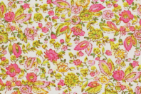 Printed Fabric Coupon Flowers Pink - 43 x 53 cm - 1 - Fabric Coupons - 10doigts.com - Fabric Coupons - 10doigts.fr
