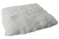 White Synthetic Fur - 20 x 20 cm Cut - 1 - Fabric Coupons - 10doigts.com - Fabric Coupons - 10doigts.fr
