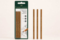 Pitt Charcoal Pencils - Set of 3 Hardness Levels - Graphite Pencils and Leads for Drawing - 10doigts.fr