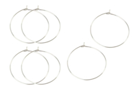 Thin Silver Hoops - 6 Pieces - 1 - Earrings - 10doigts.com - Earrings - 10doigts.fr