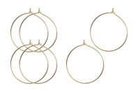 Gold Thin Hoops - 6 Pieces - 1 - Earrings - 10doigts.com - Earrings - 10doigts.fr