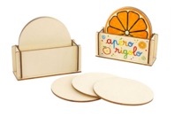 Dessous de verre en bois + support de rangement - Wooden Objects for the Kitchen - 10doigts.fr