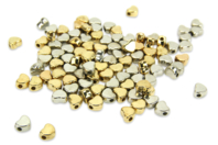 Gold and Silver Heart Spacer Beads - 100 Beads - 1 - Spacer Beads - 10doigts.com - Spacer Beads - 10doigts.fr