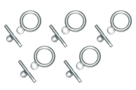 cierres en t plateado - Cierres de joyería - 10doigts.fr