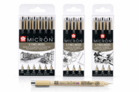 Rotuladores fineliners negros Sakura Pigma Micron - Feutres calibrés et fineliners pour le dessin de précision - 10doigts.fr