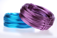 hilo metálico azul y violeta para modelar - Hilo de aluminio - Accesorios Manualidades - 10doigts.fr
