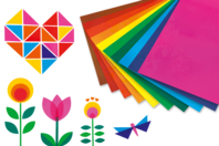 Static Window Films - 10 Assorted Colors - 1 - Plastic Film, Rhodoid - 10doigts.com - Plastic Film, Rhodoid - 10doigts.fr