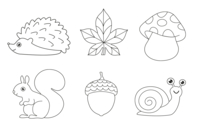 Formas gigantes de Otoño para decorar - 6 formas - Soportes de papel - 10doigts.fr