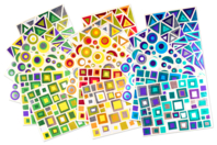Maxi pack of abstract art stickers - 804 pcs - 1 - Assorted Shapes Stickers - 10doigts.com - Assorted Shapes Stickers - 10doigts.fr