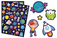 Stickers "Space and Aliens" - 100 pcs - 1 - Story Stickers and Decorations - 10doigts.com - Story Stickers and Decorations - 10doigts.fr
