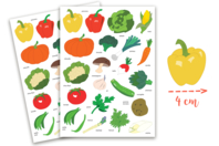 Vegetable Stickers - 42 pcs - 1 - Flower, Fruit, and Vegetable Stickers - 10doigts.com - Flower, Fruit, and Vegetable Stickers - 10doigts.fr